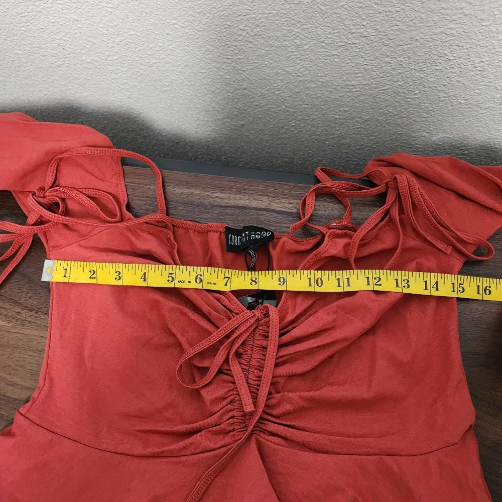 NWT Dollskill Current Mood F is For Fairies Handkerchief Dress in Rust - Picture 8 of 9